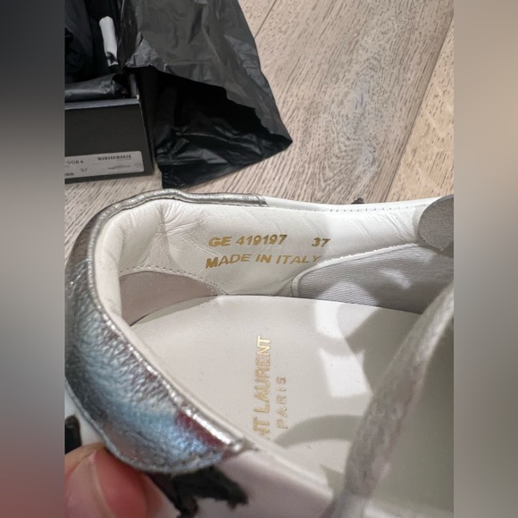 Saint Laurent Leather SL/06 Low-Top Star Sneakers in size 37 - Picture 11 of 13